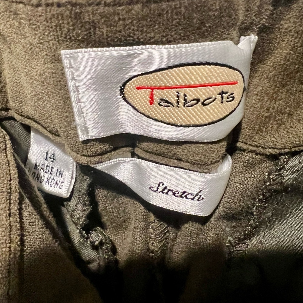 Talbots Green Velveteen pants size 14 - Picture 4 of 4